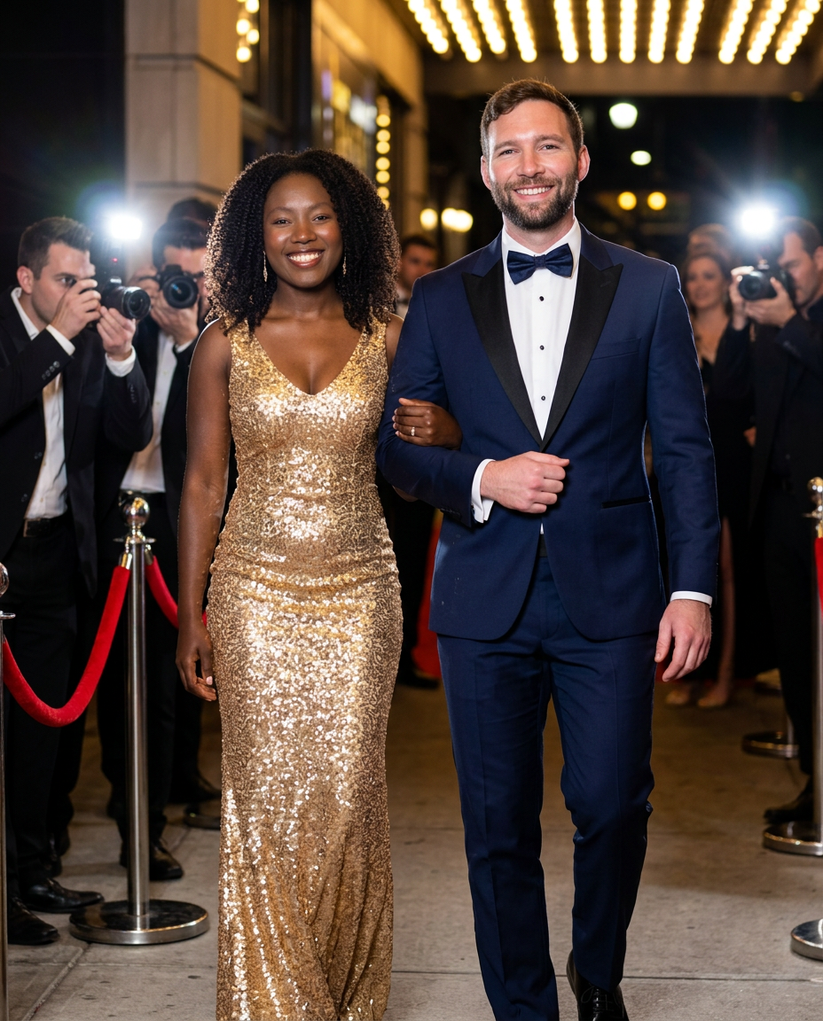 Red carpet couple · alternate example
